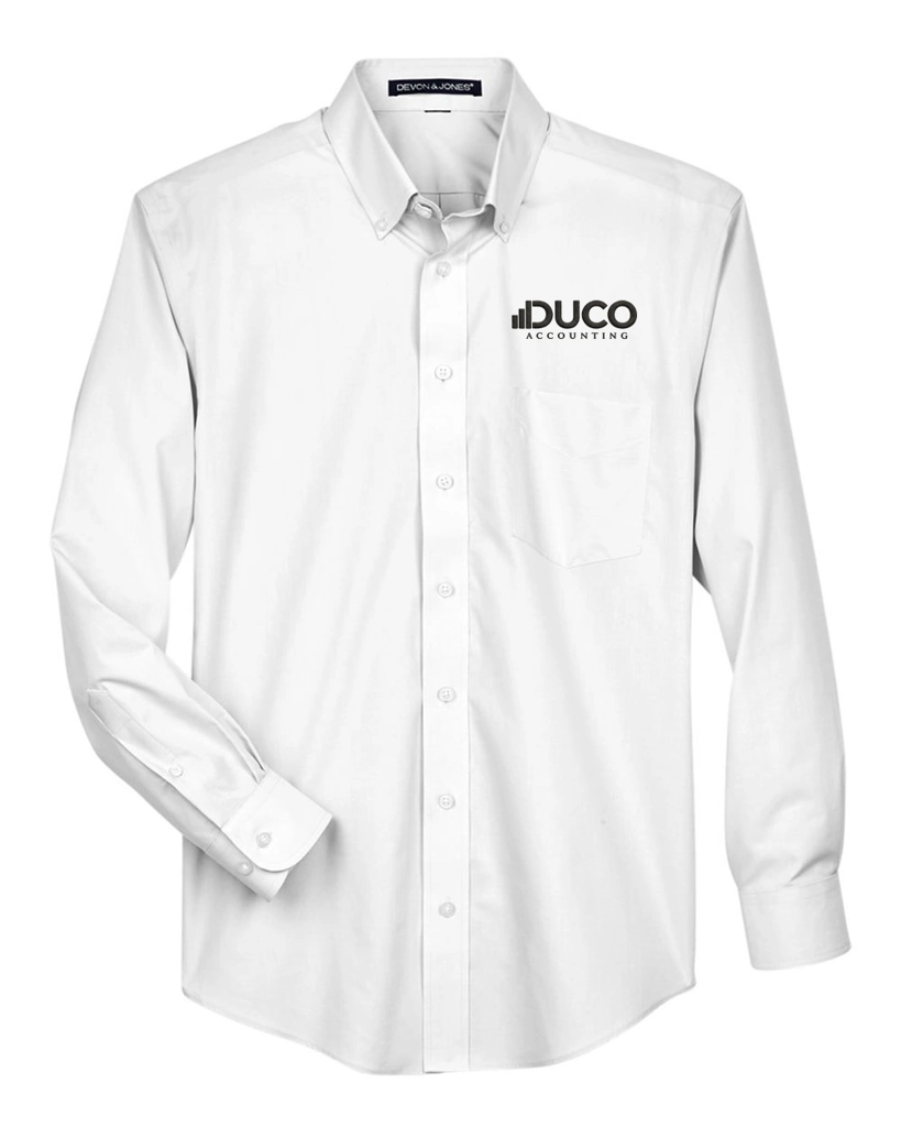 Variant Image for DG620 - Devon & Jones Men's Crown Collection® Broadcloth Woven Dress Shirt - Duco - Black 1C - E - Website Duco Accounting