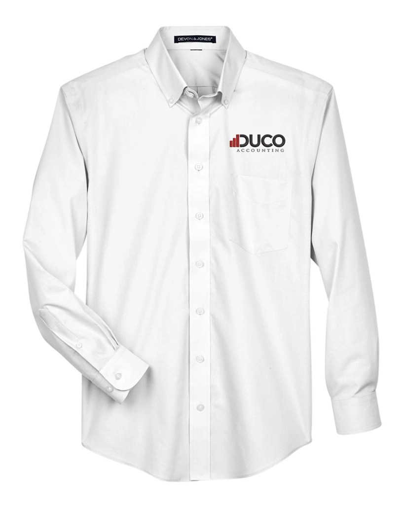 Variant Image for DG620 - Devon & Jones Men's Crown Collection® Broadcloth Woven Dress Shirt - Duco - FC Black - E - Website Duco Accounting